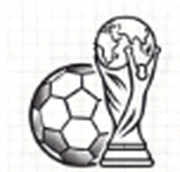 体育直播官网标志 - 金色奖杯与足球结合的设计